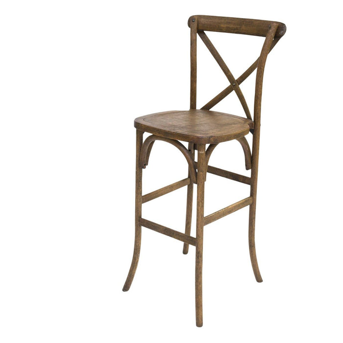 Bar Stool: Driftwood Crossback