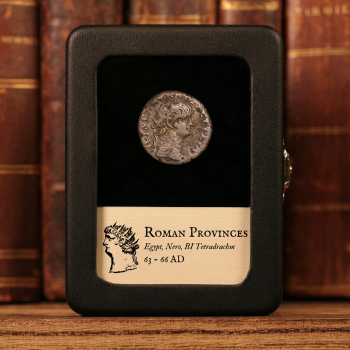 Egypt, Alexandria, Emperor Nero, BI Tetradrachm - 63 to 66 CE - Roman Provinces