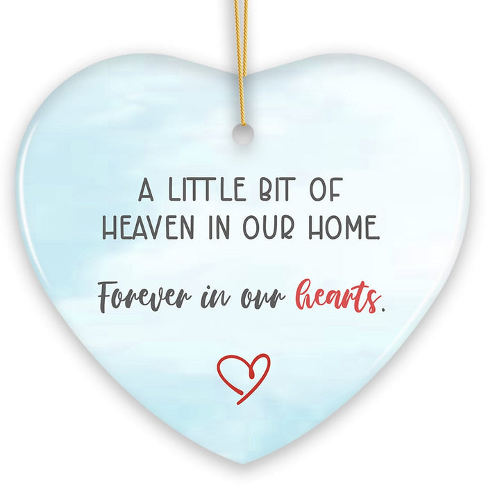 Forever in Our Hearts Heaven’s Little Light Ornament, Christmas Memory Gift Ceramic Ornament OrnamentallyYou