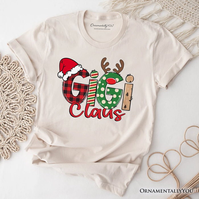 Gigi Claus Retro Christmas T-Shirt, Matching Family Holiday Tee T-Shirts OrnamentallyYou Natural XS