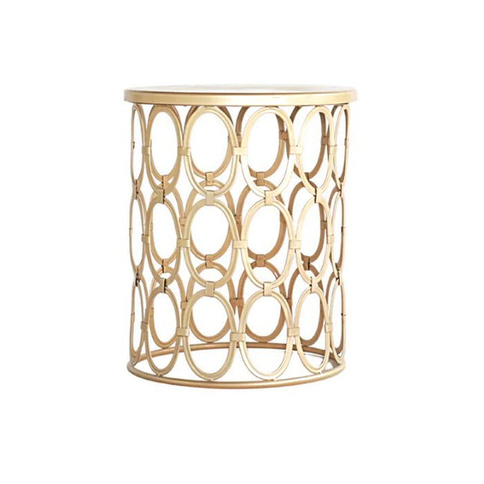 Gold Circle Side Table
