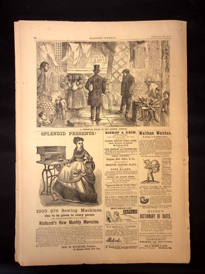 Harper's Weekly: "A Father's Advice," Articles on Cuba, India, Paraguay, & Vatican — Jan. 29th, 1870