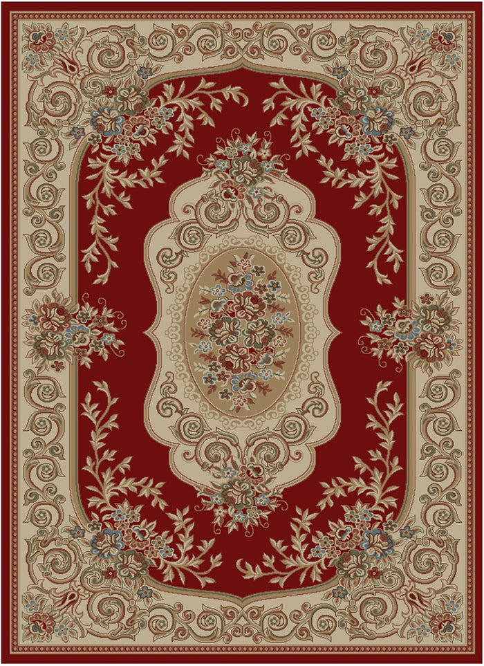 Hometown Lyon Claret-Ivory Area Rug