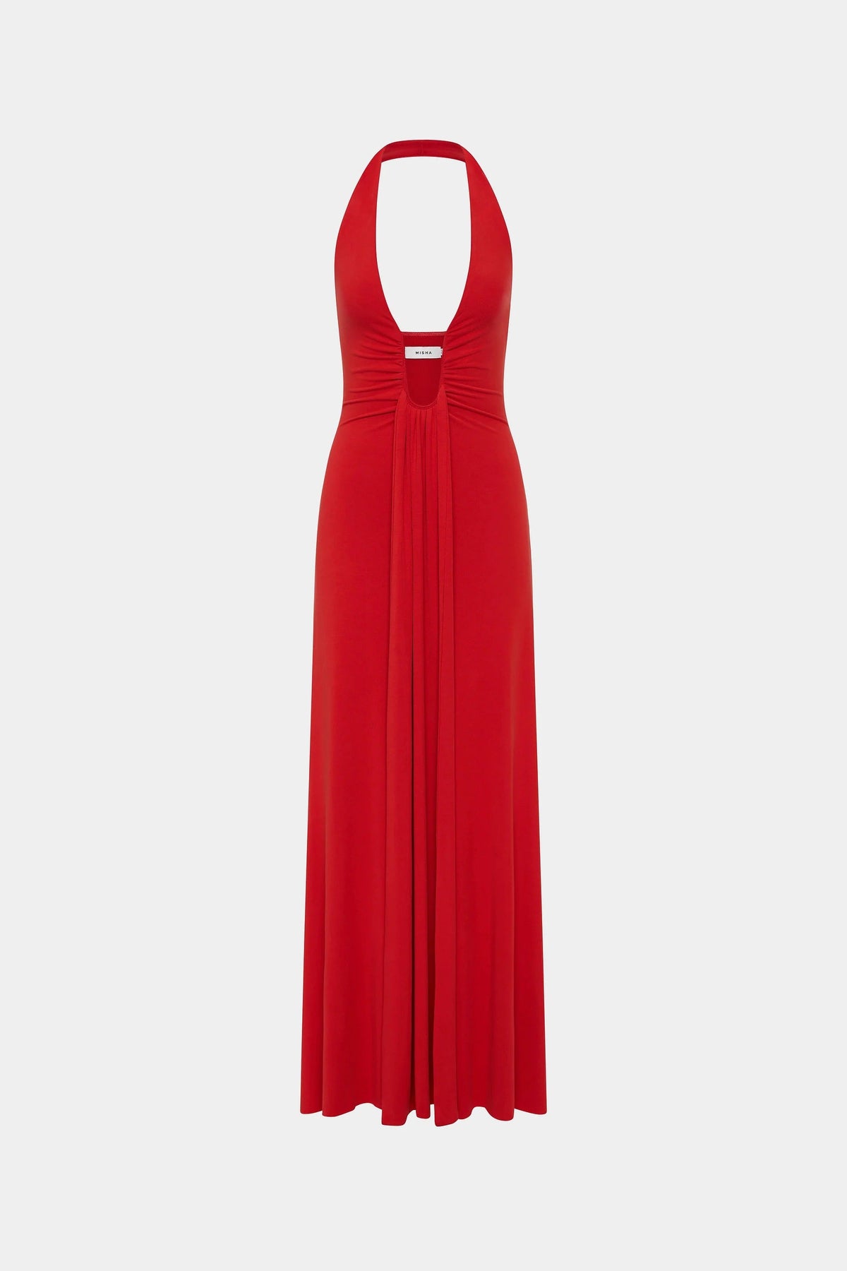 Misha Jennifer Cupro Maxi Dress - Cherry