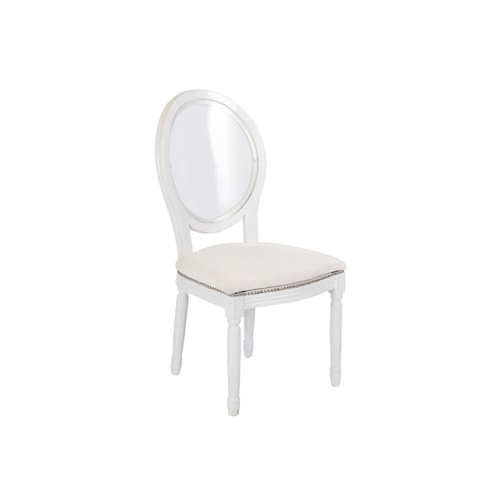 King Louis White with Acrylic Back Chair