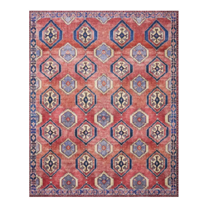 Navy and Red Rug