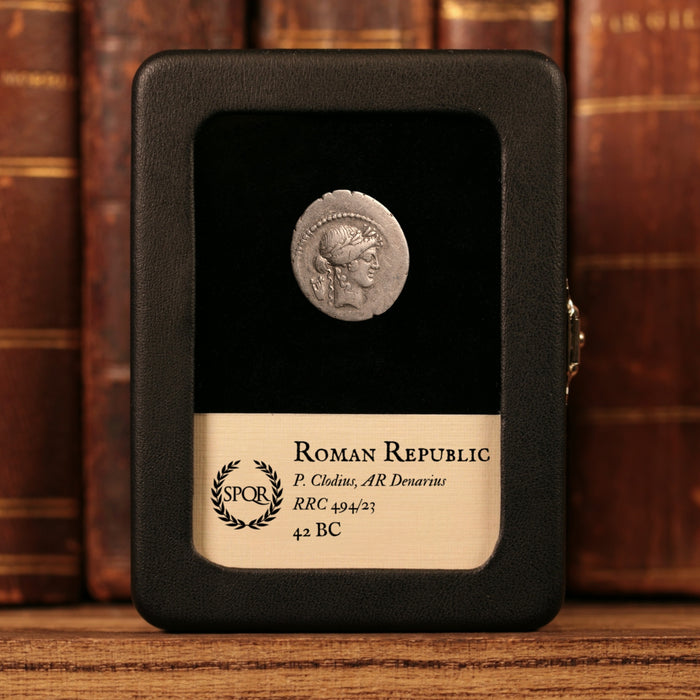 Roman Republic, P. Clodius, AR Denarius, Apollo & Diana - 42 BCE - Roman Republic