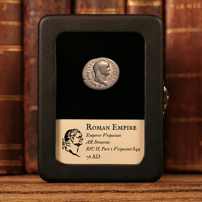 Rome, Emperor Vespasian, AR Denarius, Jupiter (God of Sky & Thunder) - 76 CE - Roman Empire