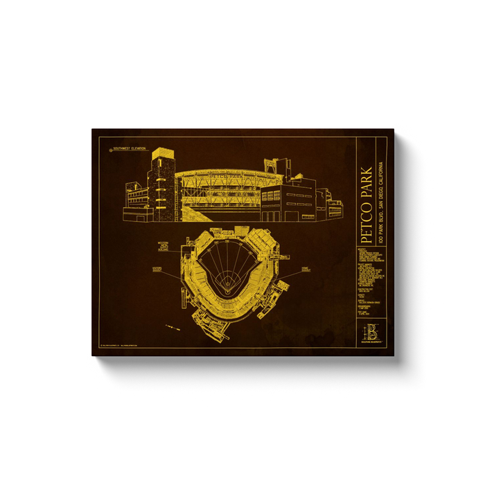 San Diego Padres - Petco Park - Team Colors - 18x24" Canvas