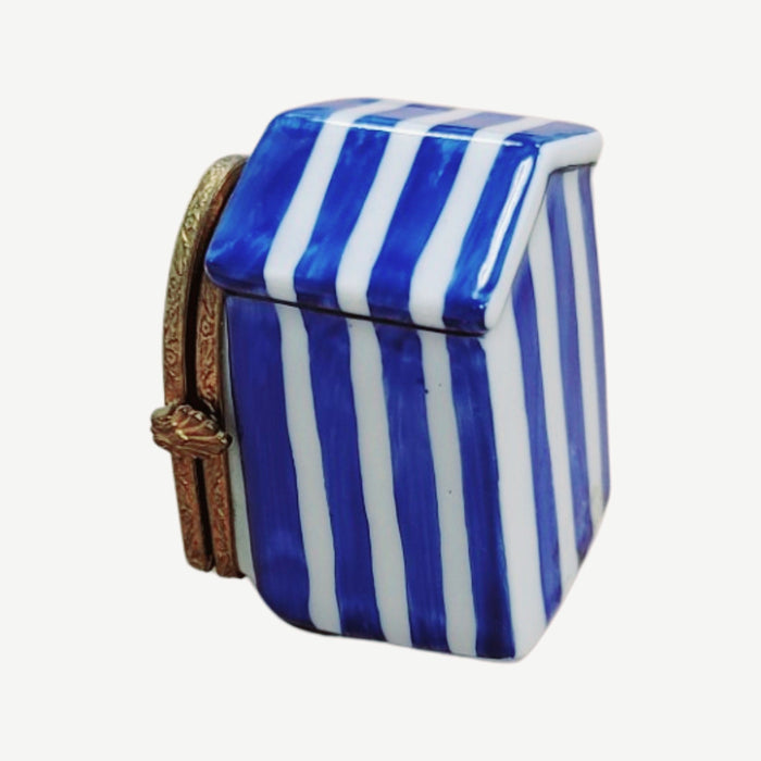 Beach Hut Cabana Figurine Porcelain Limoges beach ocean travel French Trinket Box