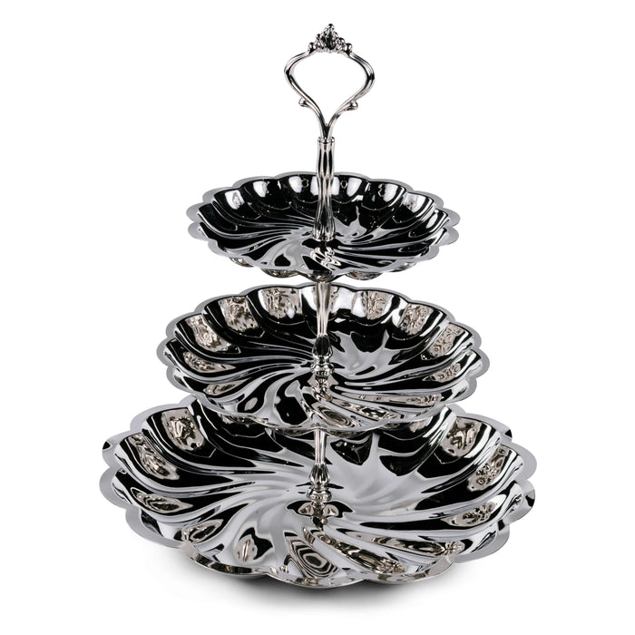 Silver Scalloped Tier Server