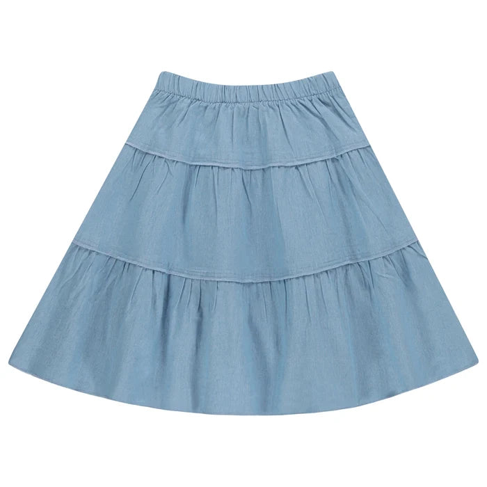 skirt three layer - light denim