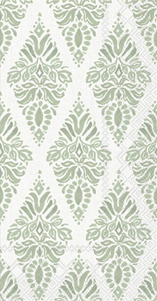 Soft Petals Green Guest Towels