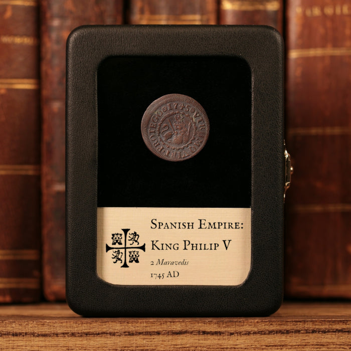 Spain, King Philip V, 2 Maravedis, Segovia Mint - 1745 CE - Spanish Empire