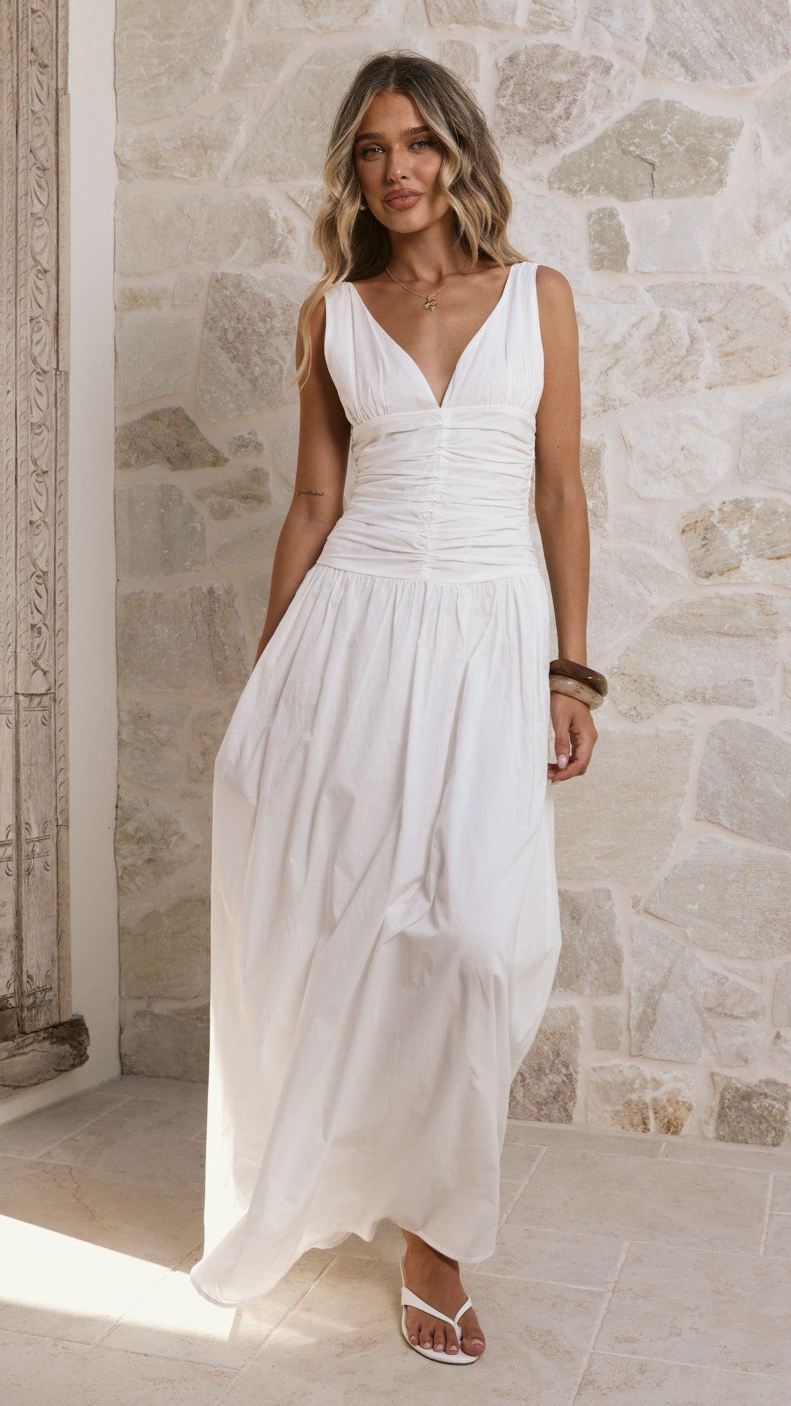 Sanya Maxi Dress - White