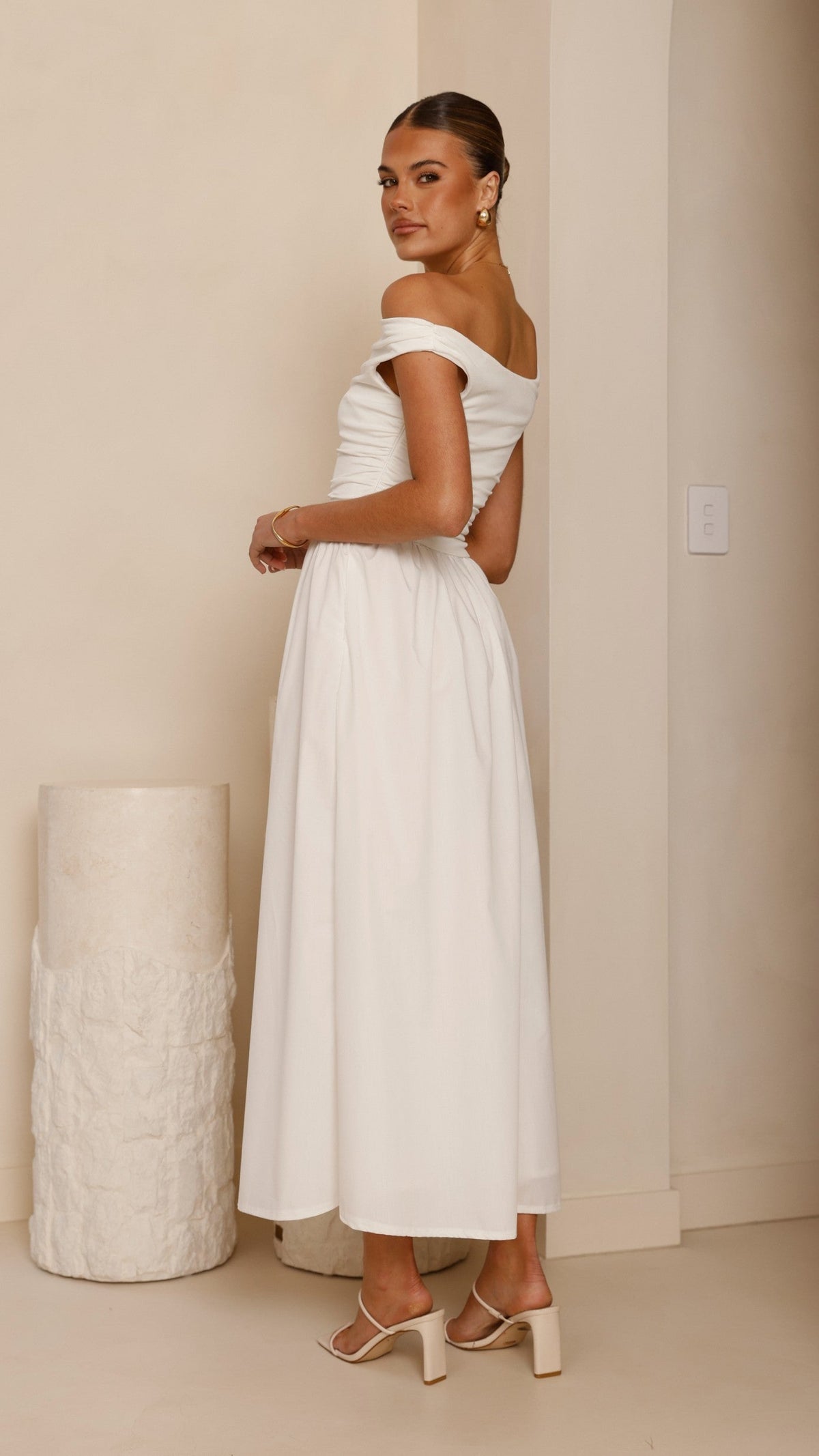 Immy Midi Dress - White
