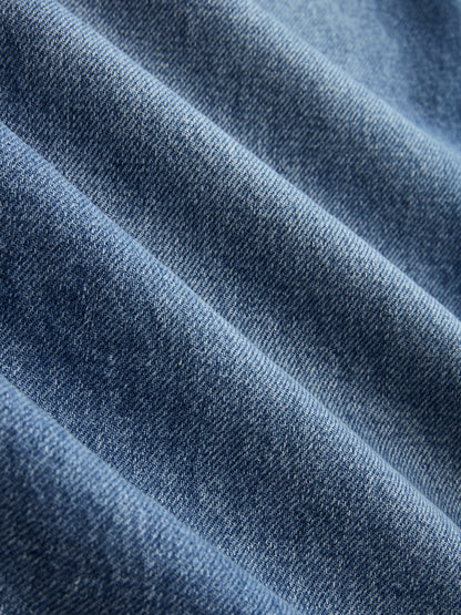 Asymmetric Mid-Waist Wide-Leg Jeans