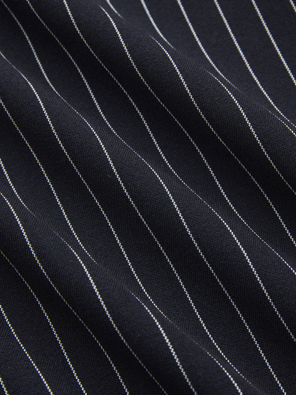 Pinstripe Wrap Top & Wide-Leg Pants Set