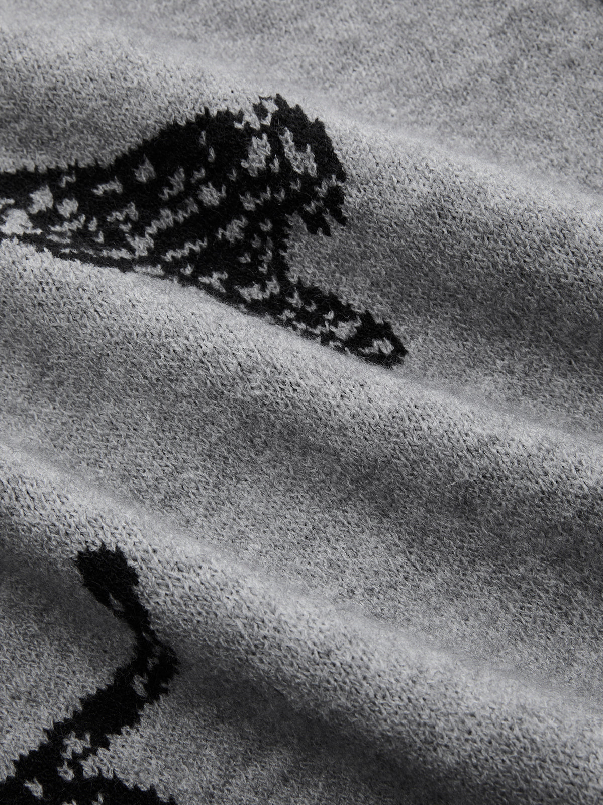 Panther Pattern Contrast Trim Knit Vest