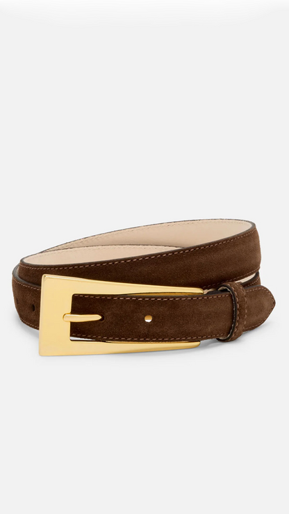 Stacey Belt - Chocolate / Gold