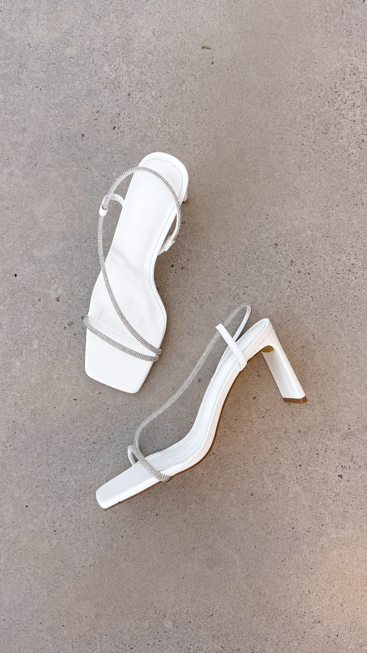 Kaye Heels - White Diamante