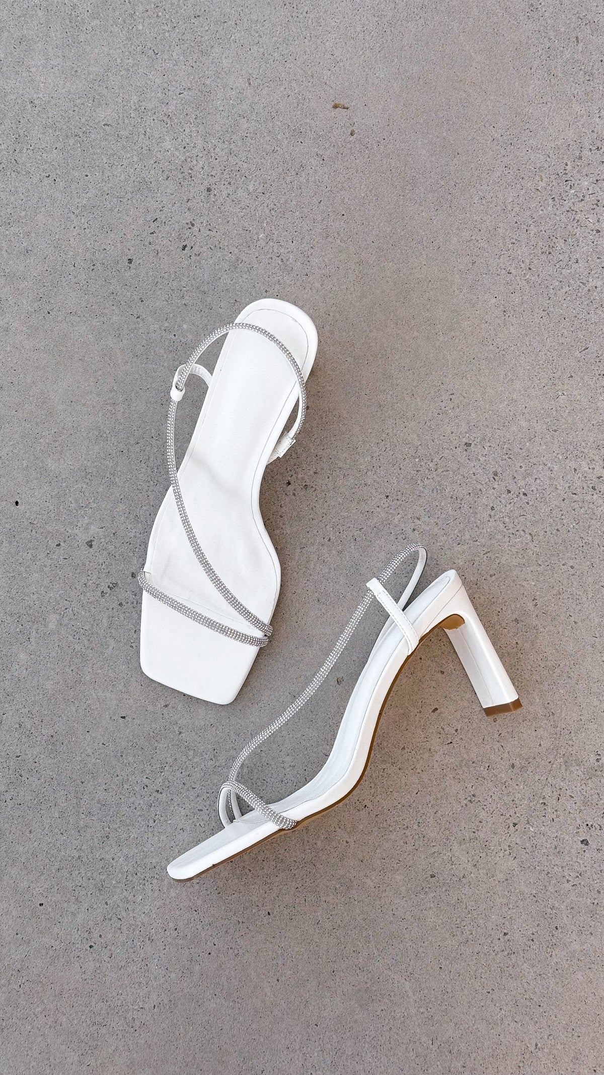 Kaye Heels - White Diamante