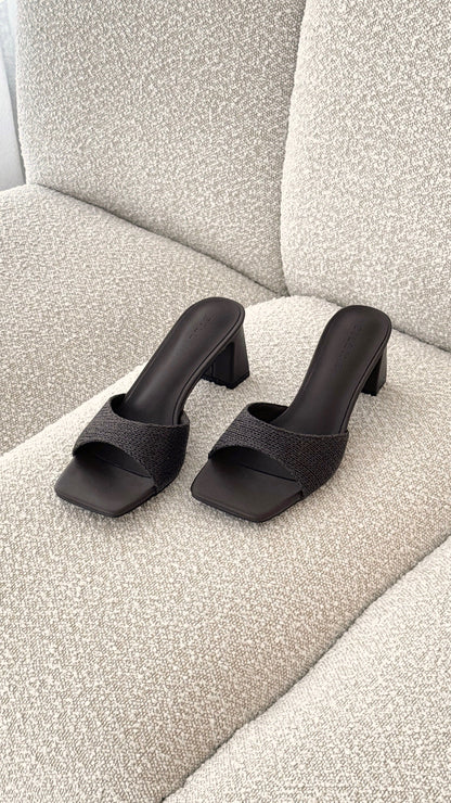 Freda Heel - Chocolate Raffia