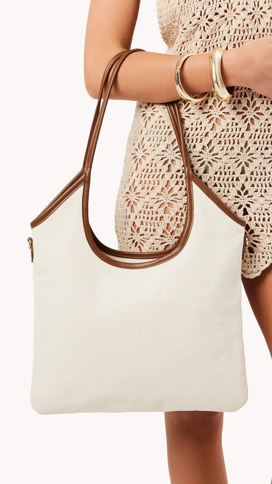 Isobel Shoulder Bag - Natural Linen