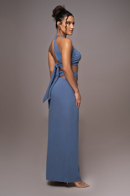Chambray New Age Two Piece Skirt Set