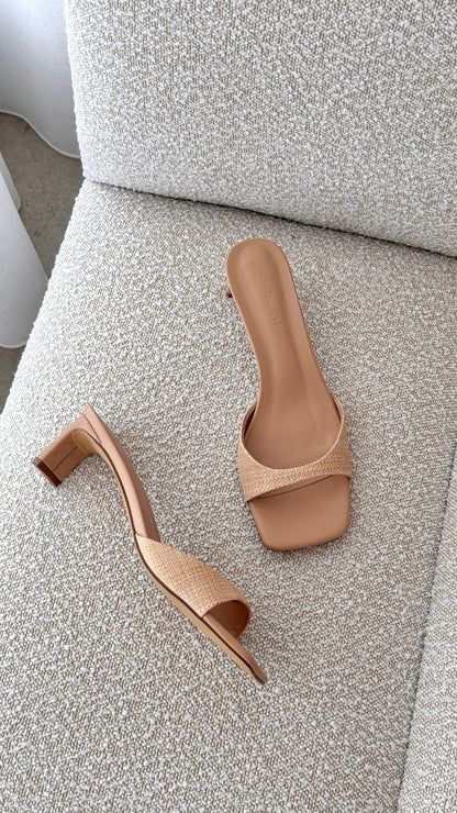 Yadira Heel - Natural Raffia