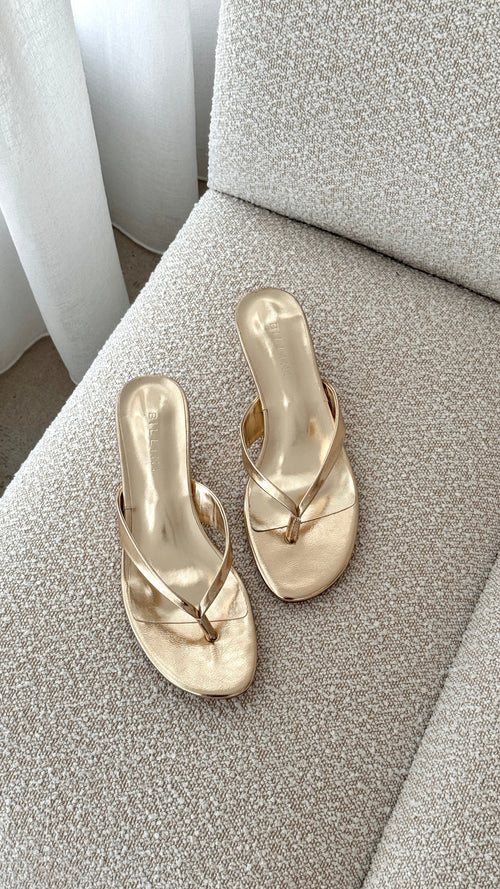 Corri Heel - Gold Metallic