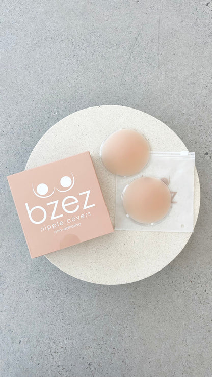 BZEZ Silicone Nipple Covers - Non adhesive - Bare