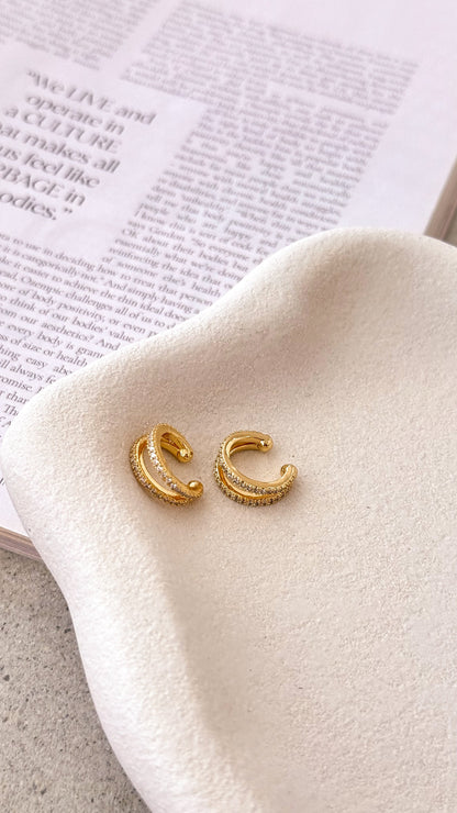 Becci Cuff Earrings - Gold