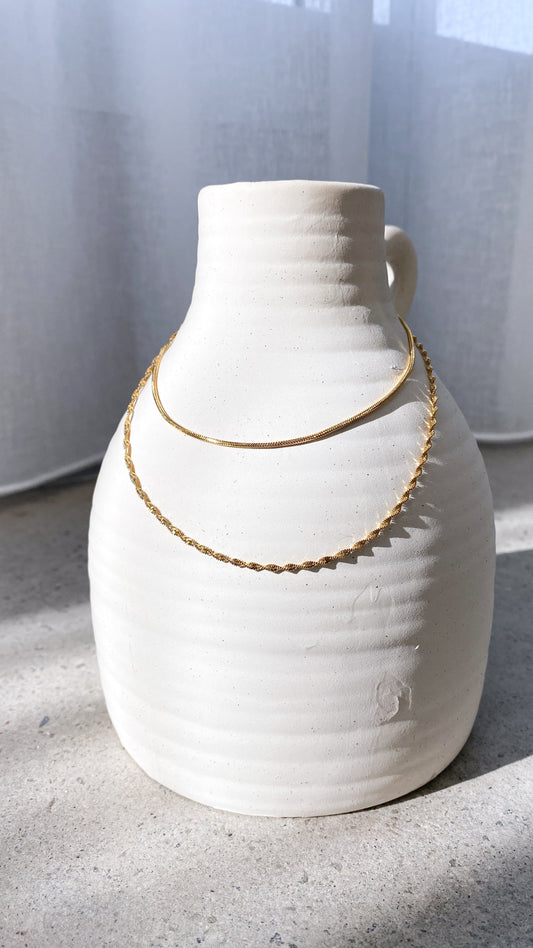 Sarah Twist Necklace Set - Gold
