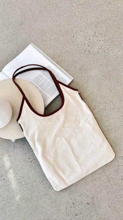 Isobel Shoulder Bag - Natural Linen