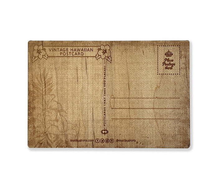 Across The Pacific Wooden Postcard