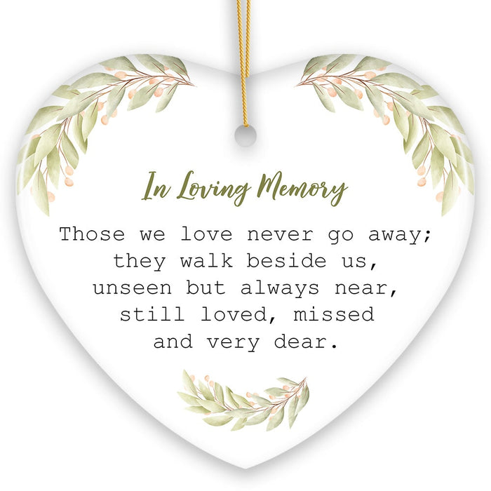 Always Near, Forever Dear Memorial Ornament, Christmas Keepsake for Loved Ones Ceramic Ornament OrnamentallyYou