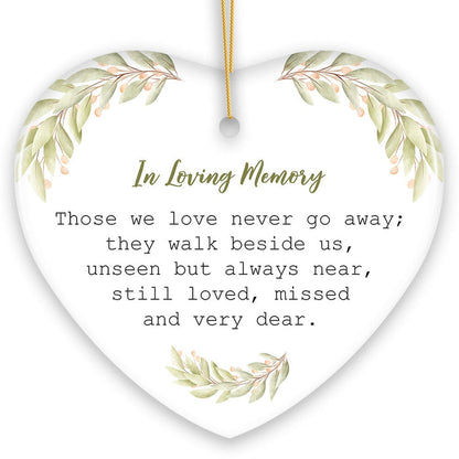 Always Near, Forever Dear Memorial Ornament, Christmas Keepsake for Loved Ones Ceramic Ornament OrnamentallyYou
