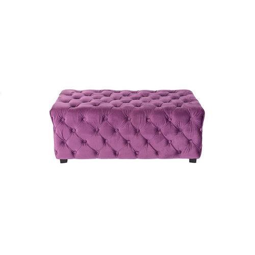 Amethyst Velvet Tufted Ottoman