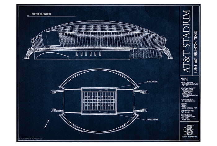 Give this unframed Dallas Cowboys stadium blueprint as a gift to the man in your life.