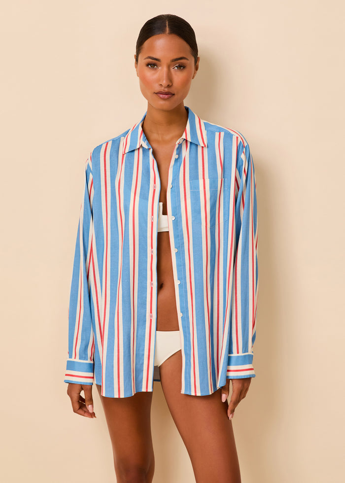 Avril Button Down Americana Stripe