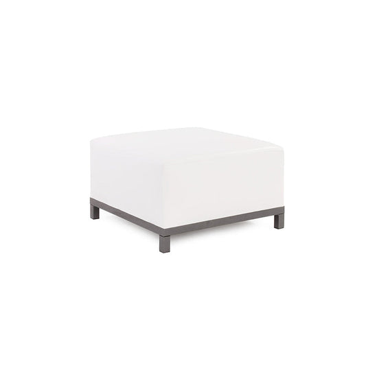 Axis White Ottoman w/ Titanium Frame