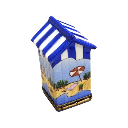 Beach Hut Cabana Delight Porcelain Limoges beach ocean travel French Trinket Box