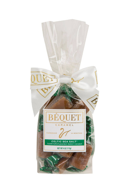 Bag of Béquet Caramel with Celtic Sea Salt on a white background