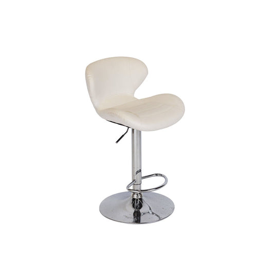 Bianca White Leather Bar Stool