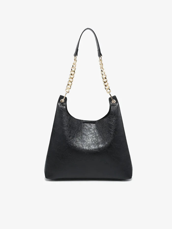 Birch Vegan Gloss Shoulder Bag Black