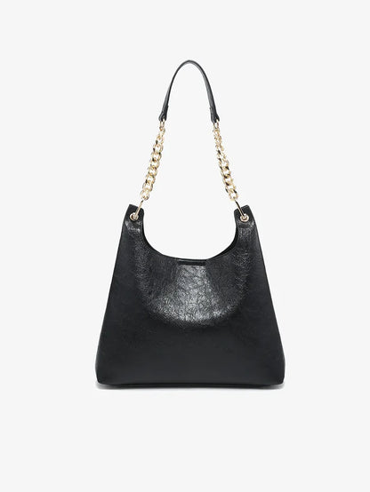 Birch Vegan Gloss Shoulder Bag Black