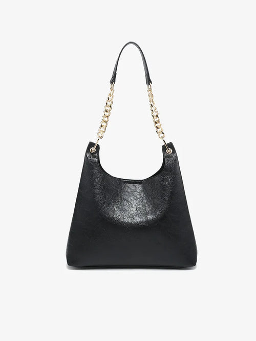 Birch Vegan Gloss Shoulder Bag Black