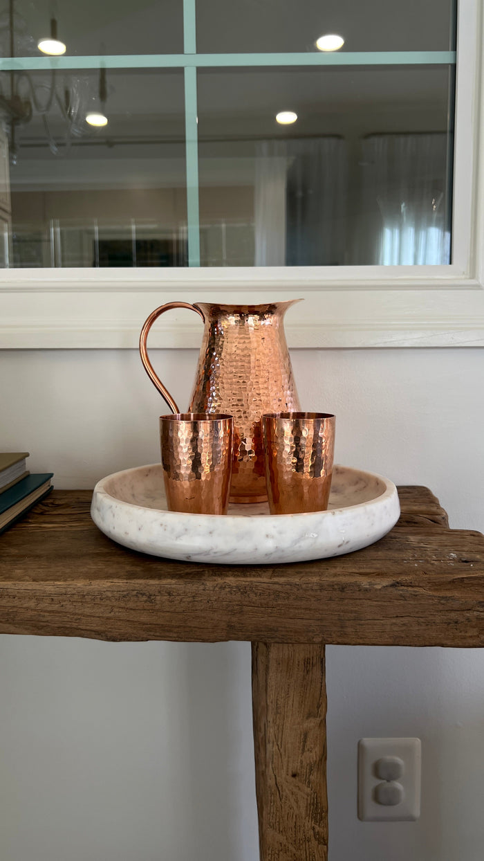 Bisotun Hand-Hammered Copper Water Pitcher by Sertodo — 76 oz