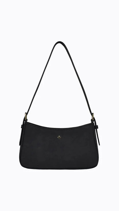 Lilu Shoulder Bag - Black Suede